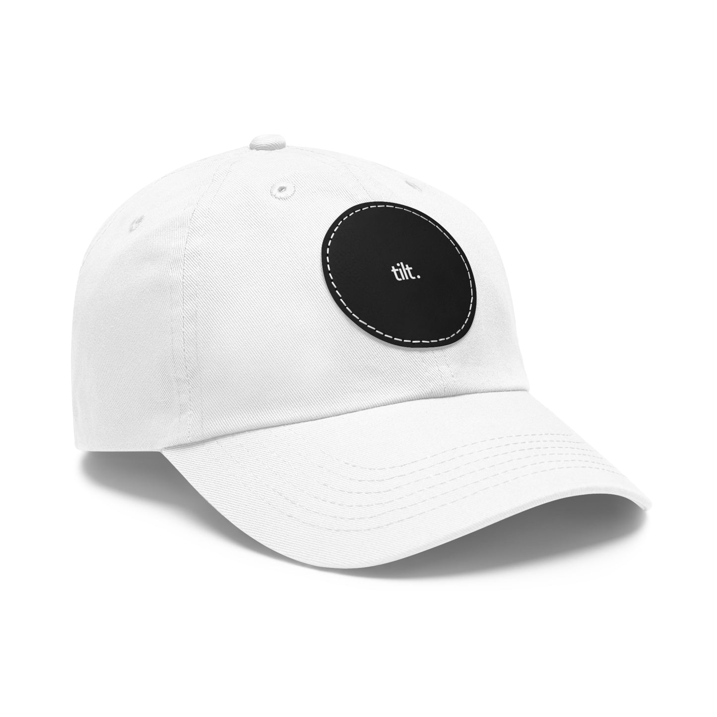 tilt. - Dad Hat with Leather Patch (Round)