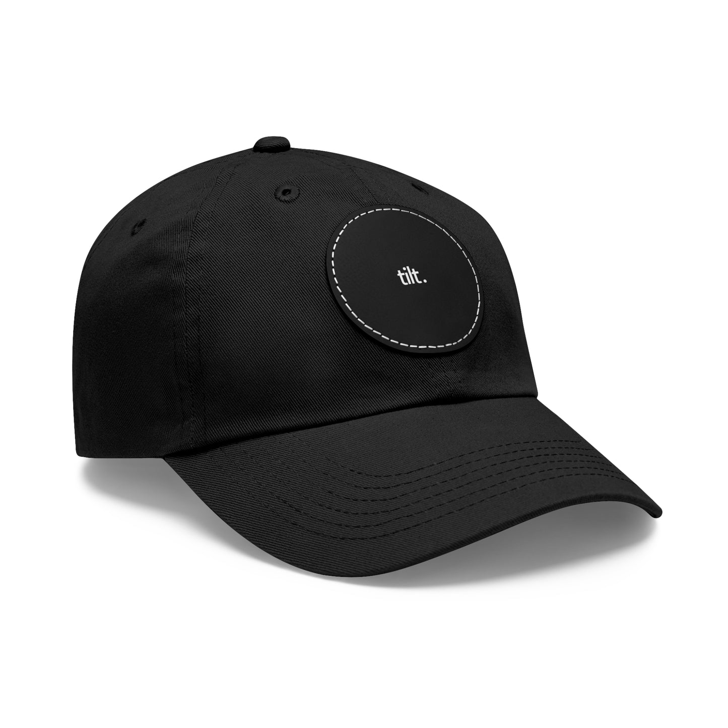tilt. - Dad Hat with Leather Patch (Round)