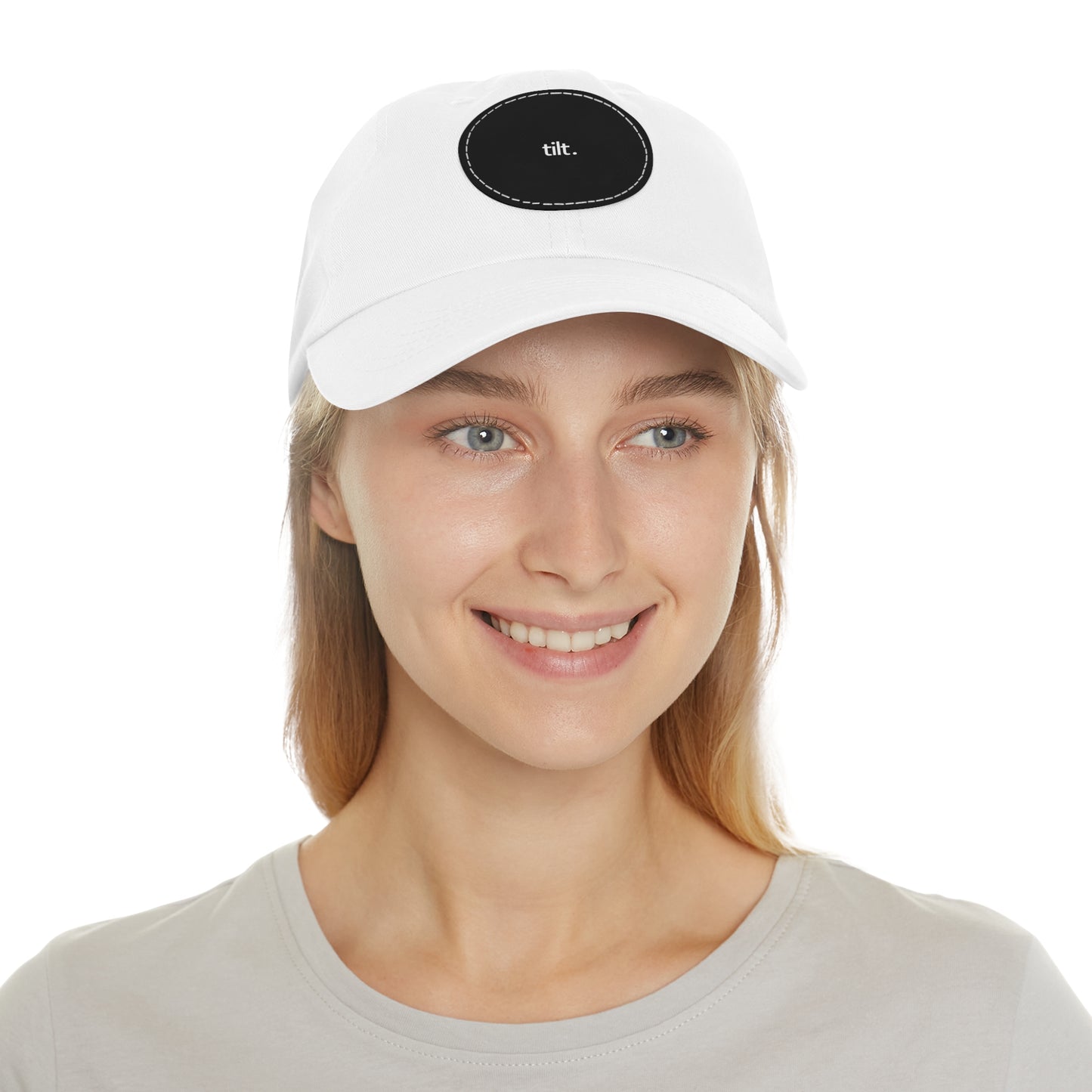 tilt. - Dad Hat with Leather Patch (Round)