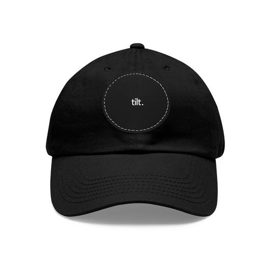 tilt. - Dad Hat with Leather Patch (Round)
