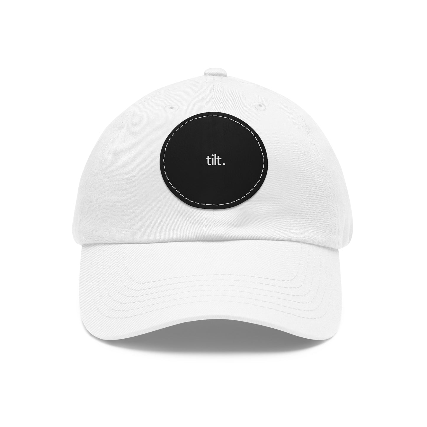 tilt. - Dad Hat with Leather Patch (Round)