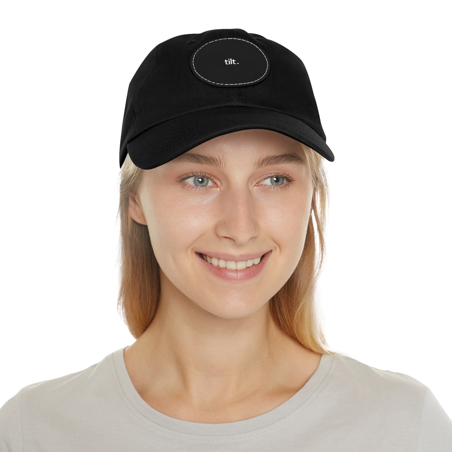 tilt. - Dad Hat with Leather Patch (Round)
